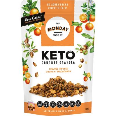 Keto Gourmet Granola Orange Infused Crunchy Macadamia 300g