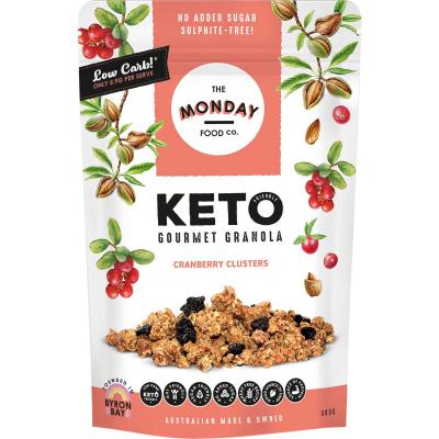 Keto Granola Cranberry Clusters 300g