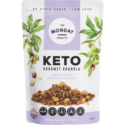 Keto Gourmet Granola Sweet Crunchy Macadamia Clusters 300g