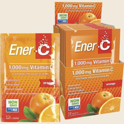 Ener-C 1000mg Vitamin C Drink Mix Orange Sachets 12pk