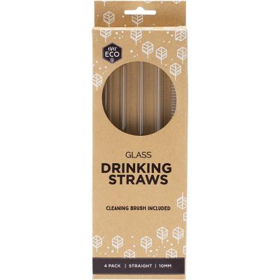 Glass Straws Straight 4pk