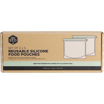 Reusable Silicone Food Pouches 1L 2pk