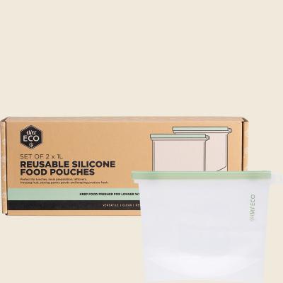 Reusable Silicone Food Pouches 1L 2pk