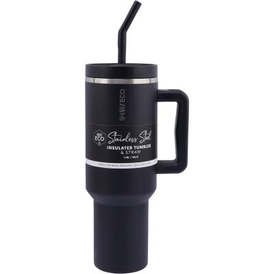 Insulated Tumbler w/ Handle & Straw Onyx 1.18L