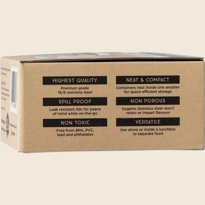 Stainless Steel Round Nesting Containers Spring Pastels 3pk