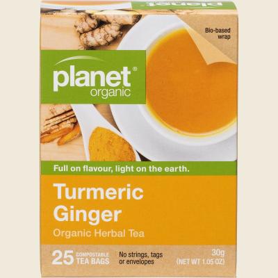 Turmeric Ginger Herbal Tea Bags 25pk