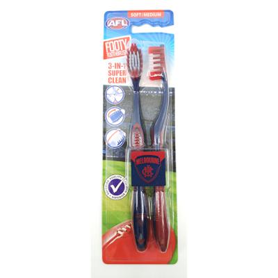 Afl Toothbrush Melbourne 2 Pack