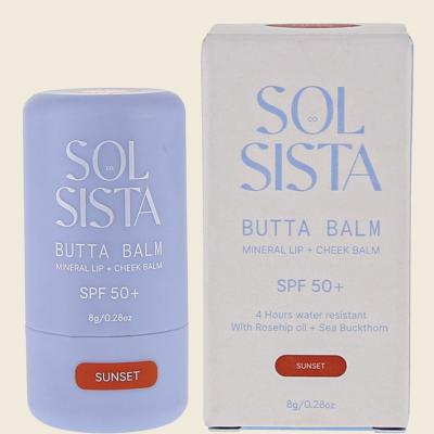 Butta Balm SPF50+ Mineral Lip & Cheek Balm Sunset 8g