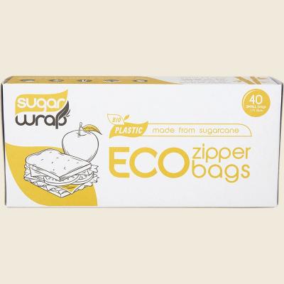 Eco Zipper Bags Made from Sugarcane Small 40pk