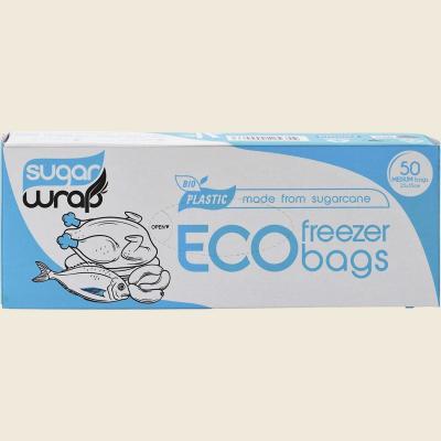 Eco Freezer Bags Made from Sugarcane Medium 50pk