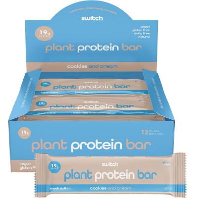 Plant Protein Bar Cookies and Cream 12x60g