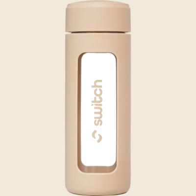 Glass Water Bottle with Tea Strainer 460ml