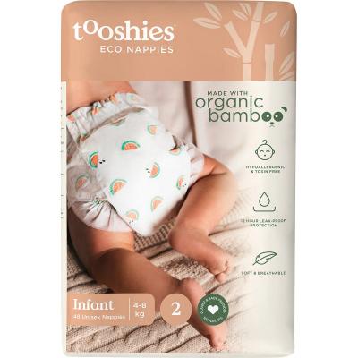 74% Organic Bamboo Nappies Size 2 Infant 4-8kg 2x48pk