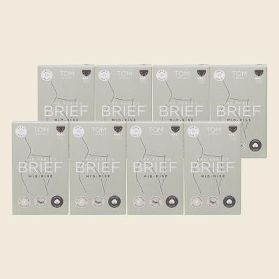 The Period Brief Mid Rise Black Medium x8