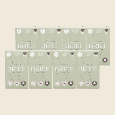 The Period Brief Mid Rise Black XL x8