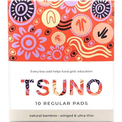 Natural Bamboo Pads Regular Winged & Ultra Thin 10pk