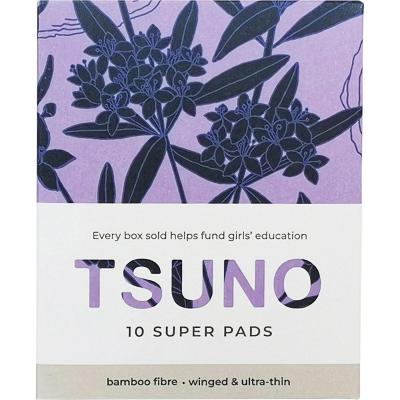 Natural Bamboo Pads Super Winged & Ultra Thin 10pk