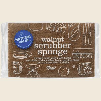 Walnut Scrubber Sponge