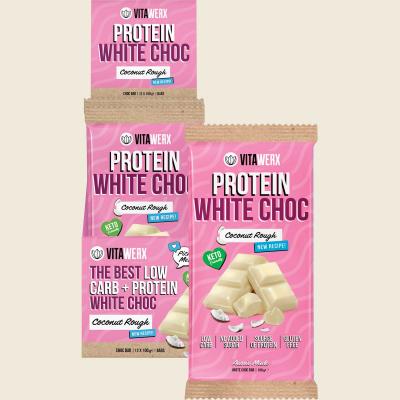 Protein White Choc Bar Coconut Rough 12x100g
