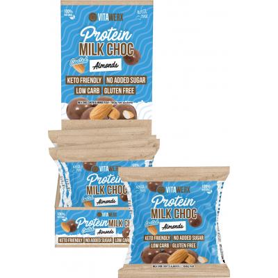 Protein Milk Chocolate Coated Almonds 10x60g