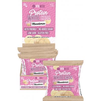 Protein White Chocolate Coated Macadamias 10x60g