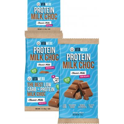 Protein Milk Choc Bar 12x100g