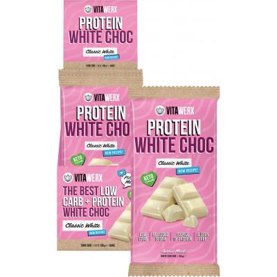 Protein White Choc Bar 12x100g