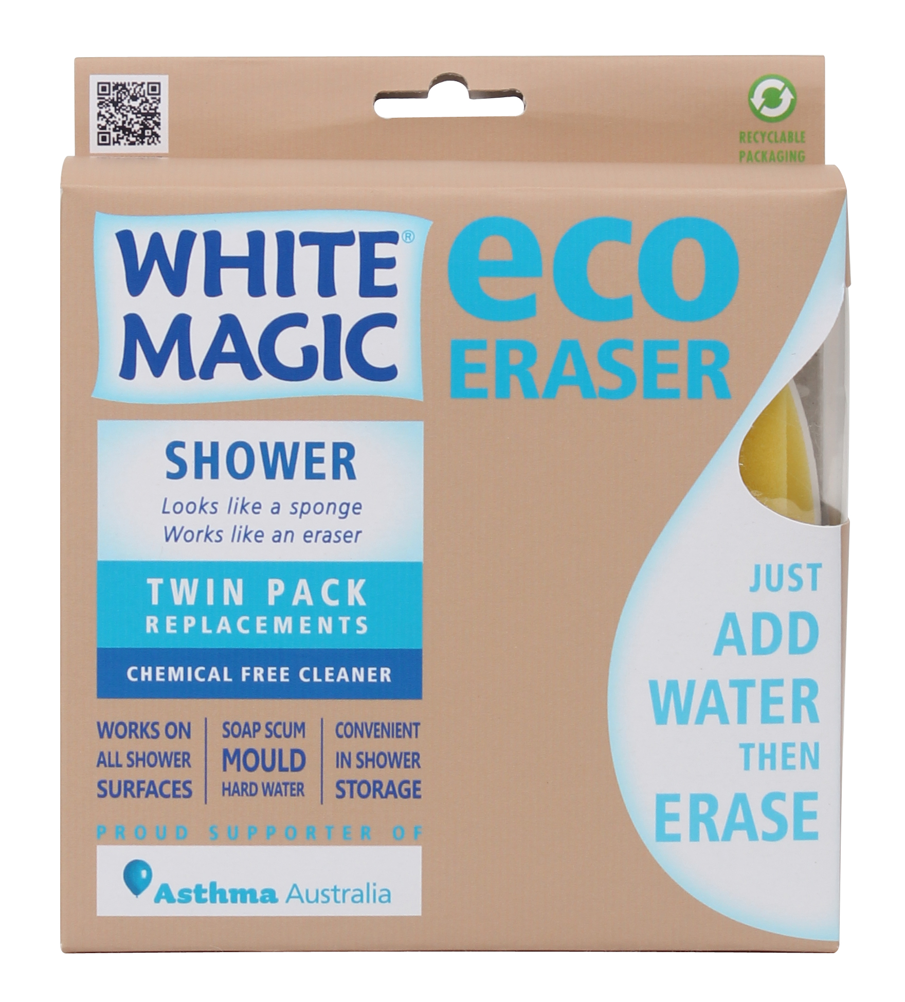 White Magic Eraser Sponge Replacement Pack 2Pk