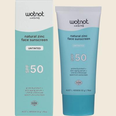 Natural Zinc Face Sunscreen SPF 50 Untinted 50g