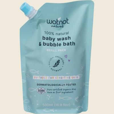Baby Wash & Bubble Bath Refill Pack For Sensitive Skin 500ml