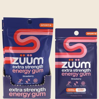 Energy Gum Extra Strength Sport Strawberry Hasta 16x10pcs