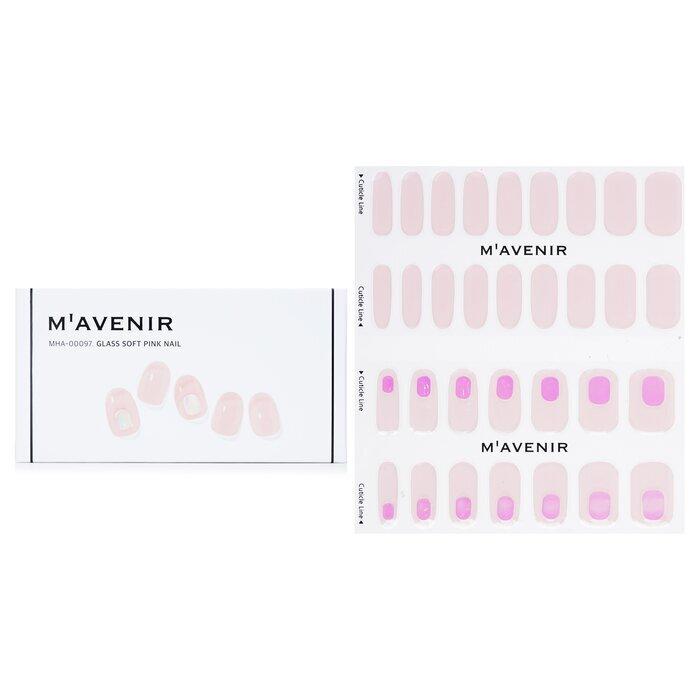 Mavenir Nail Sticker (Pink) - # Glass Soft Pink Nail 32pcs - Click Image to Close