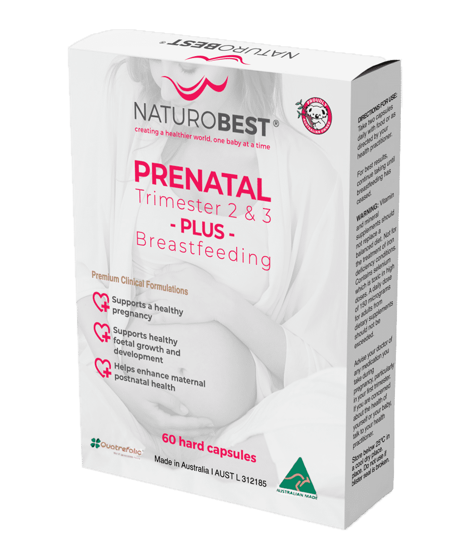 NaturoBest Prenatal Trimester 2 & 3 Plus Breastfeeding 60c
